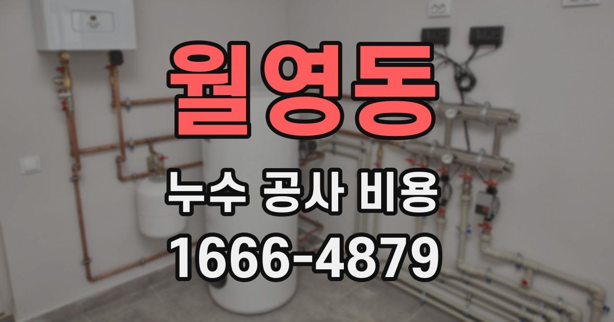 월영동 누수 공사 비용