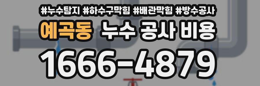 예곡동 누수 공사 비용