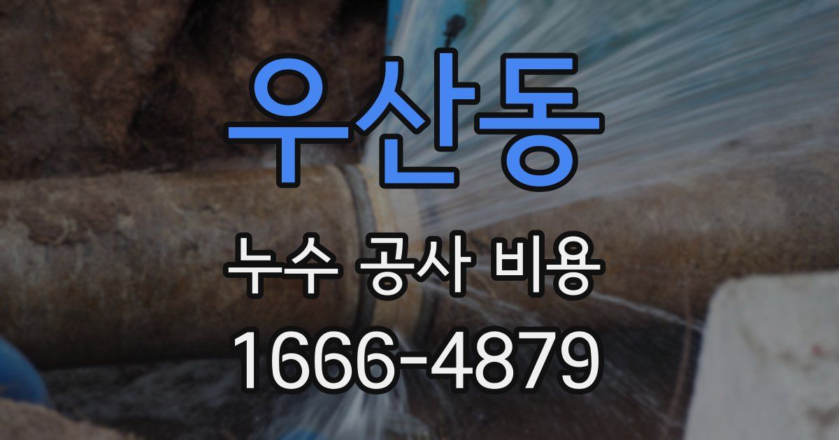 우산동 누수 공사 비용