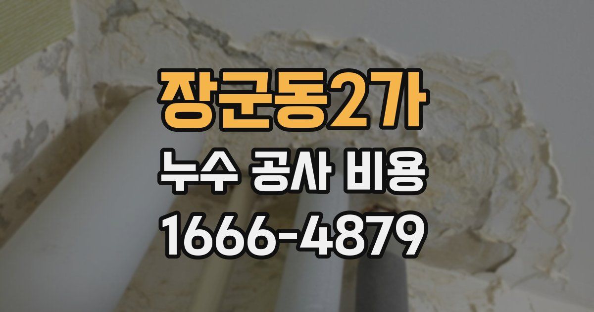 장군동2가 누수 공사 비용