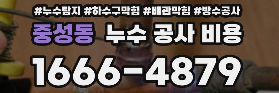 중성동 누수 공사 비용