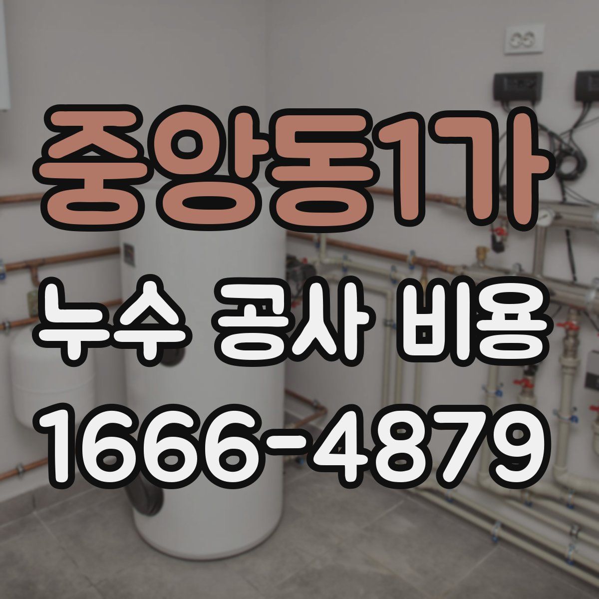중앙동1가 누수 공사 비용