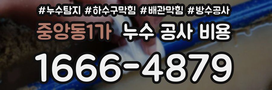 중앙동1가 누수 공사 비용