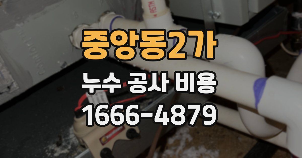 중앙동2가 누수 공사 비용