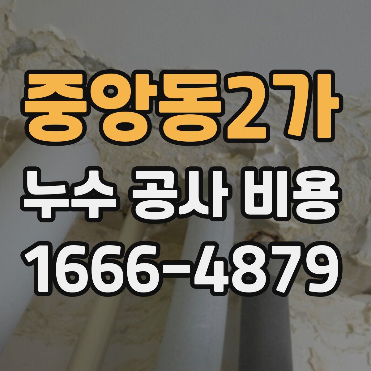 중앙동2가 누수 공사 비용