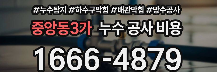 중앙동3가 누수 공사 비용