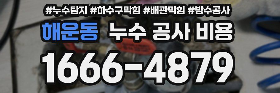 해운동 누수 공사 비용