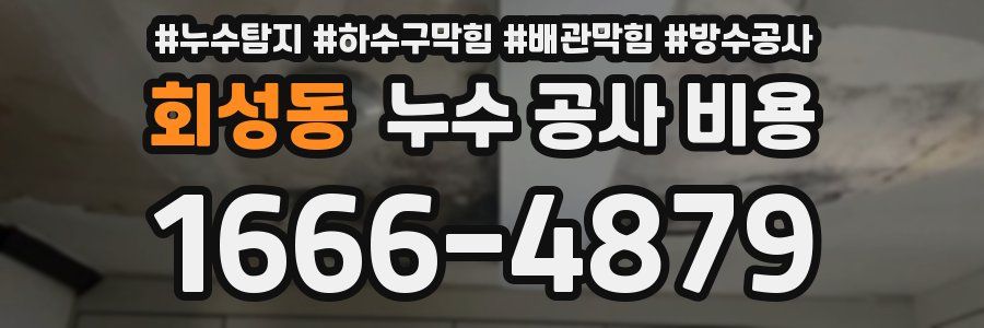 회성동 누수 공사 비용