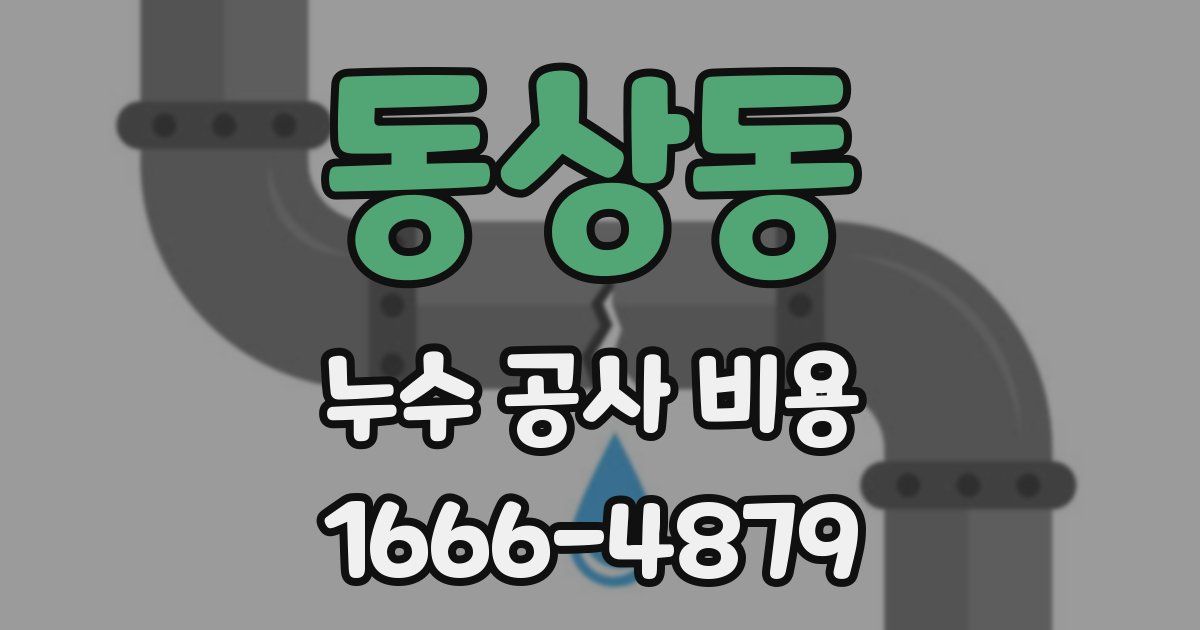 동상동 누수 공사 비용