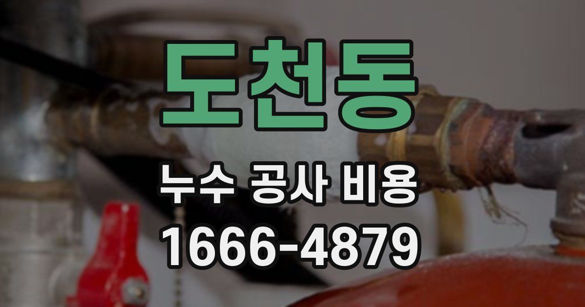 도천동 누수 공사 비용