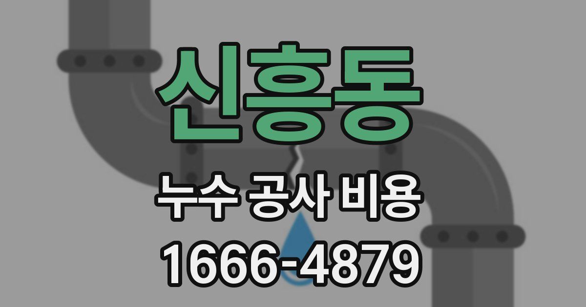 신흥동 누수 공사 비용