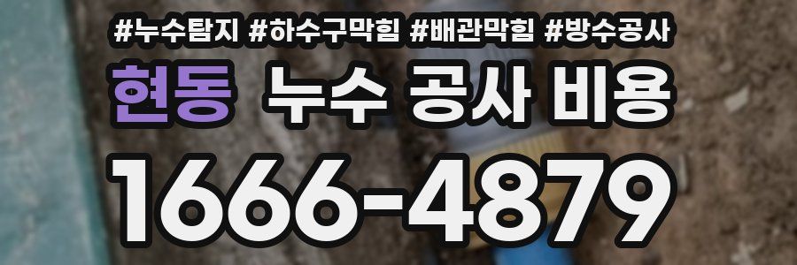 현동 누수 공사 비용