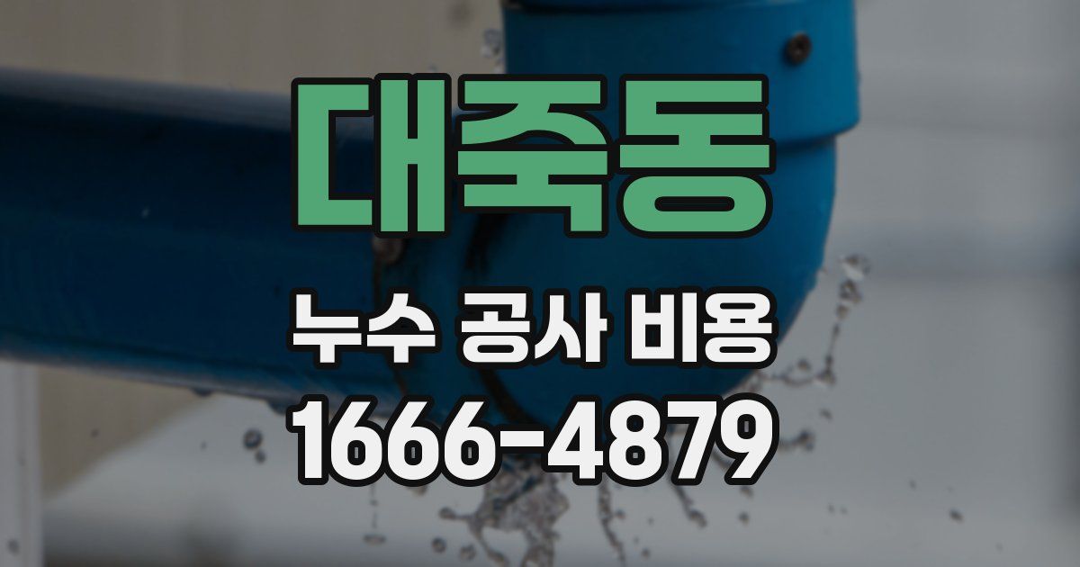 대죽동 누수 공사 비용