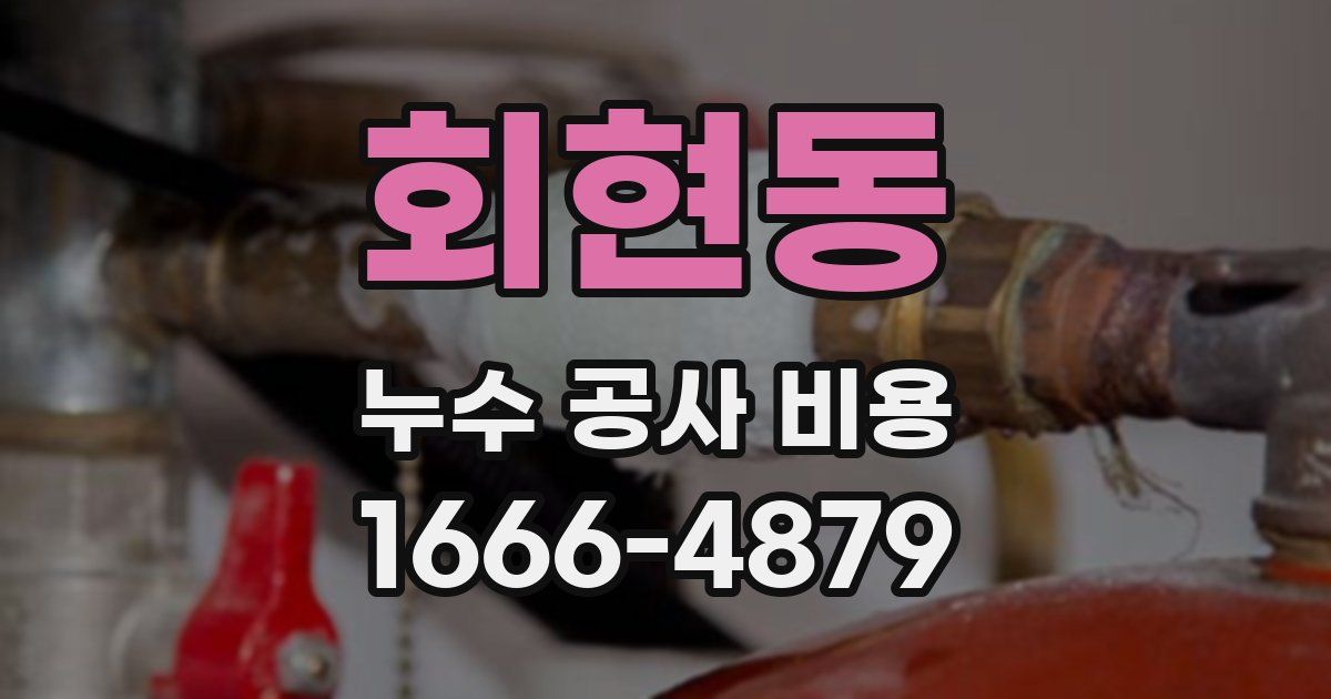 회현동 누수 공사 비용