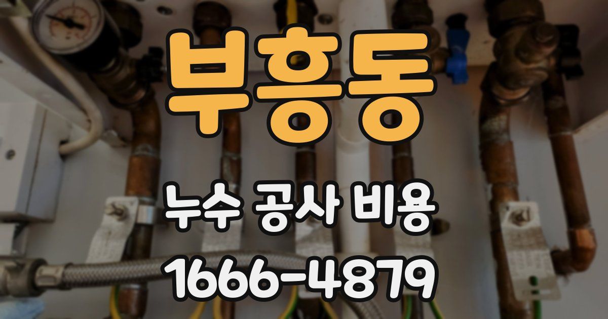 부흥동 누수 공사 비용
