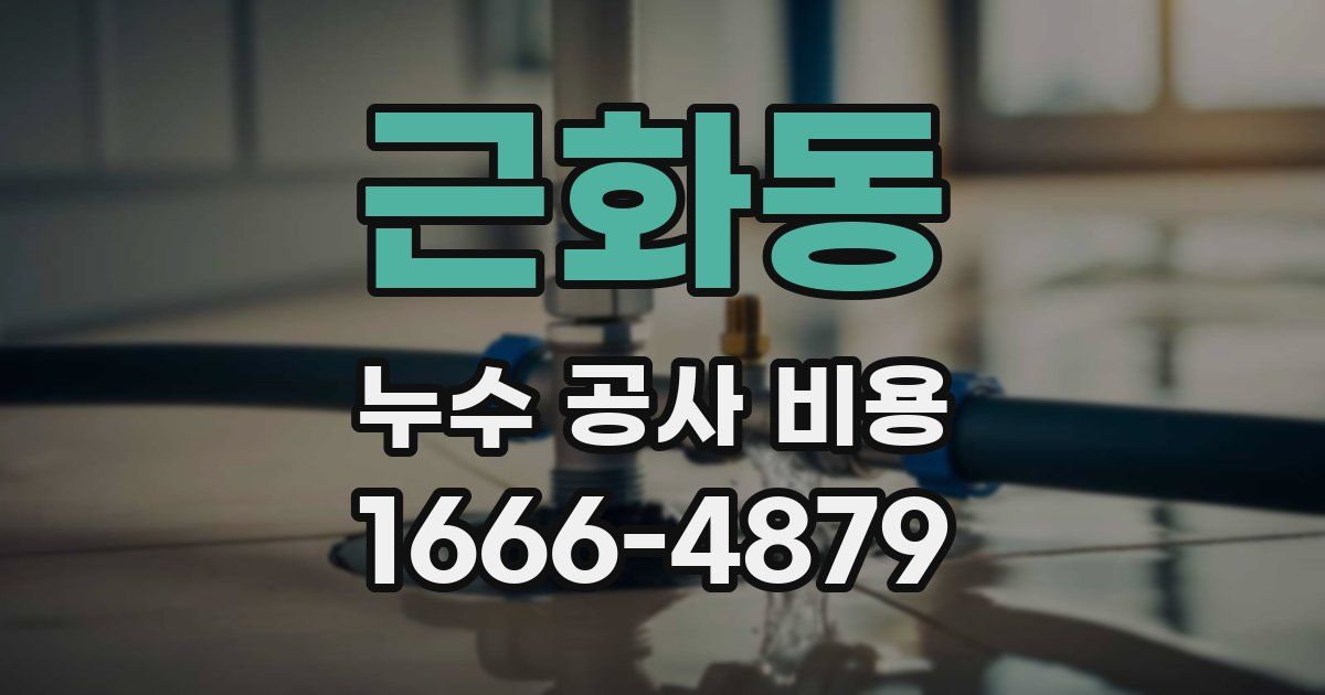 근화동 누수 공사 비용