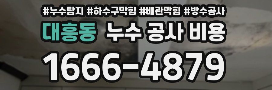 대흥동 누수 공사 비용