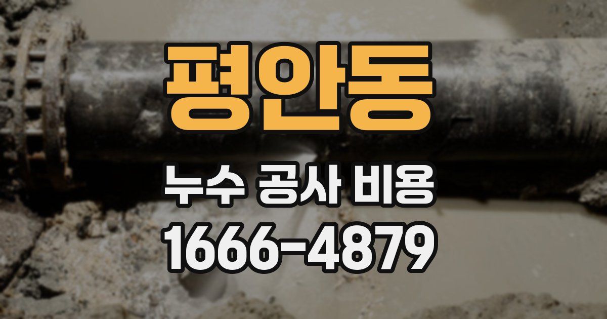 평안동 누수 공사 비용