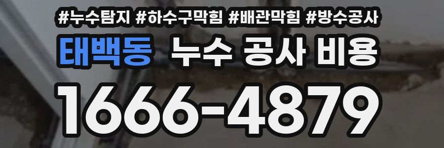 태백동 누수 공사 비용