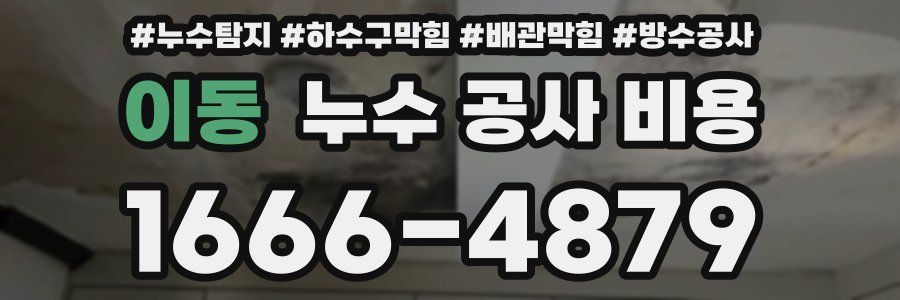 이동 누수 공사 비용