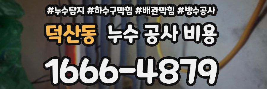 덕산동 누수 공사 비용