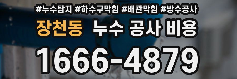 장천동 누수 공사 비용