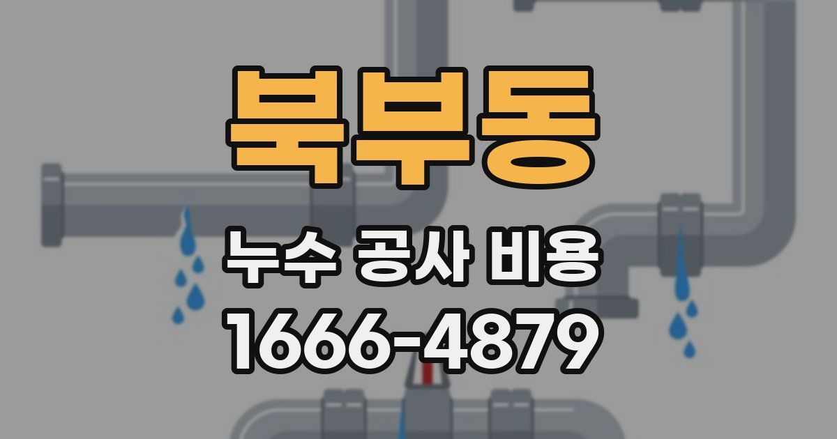 북부동 누수 공사 비용