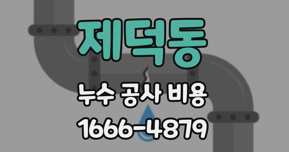 제덕동 누수 공사 비용
