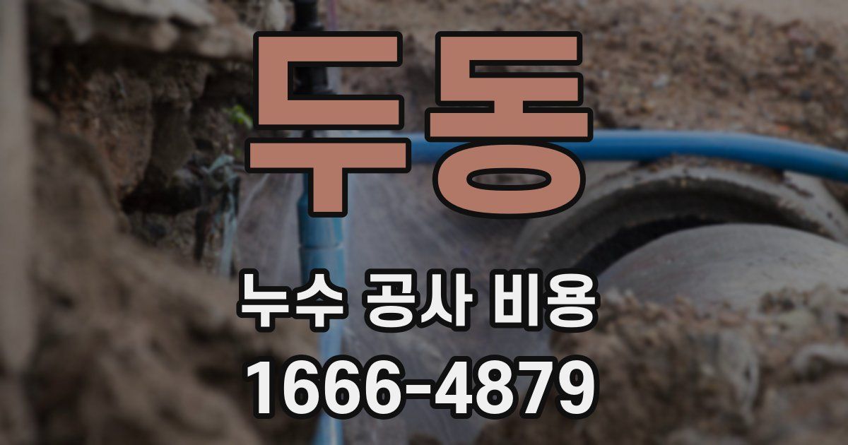 두동 누수 공사 비용