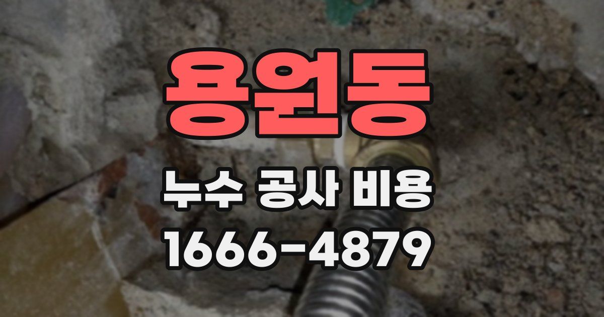 용원동 누수 공사 비용