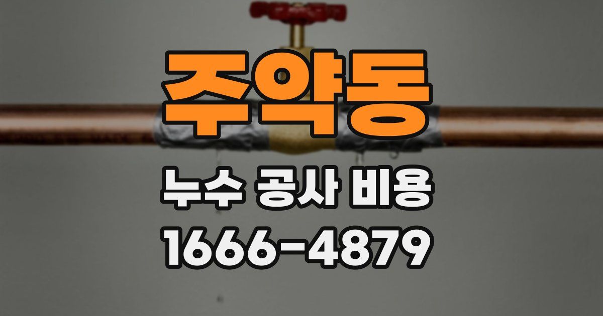주약동 누수 공사 비용