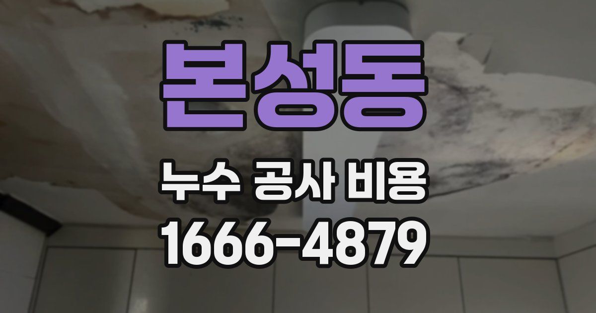 본성동 누수 공사 비용