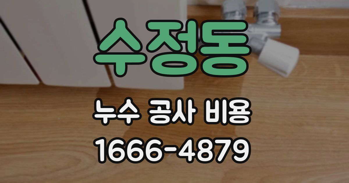 수정동 누수 공사 비용