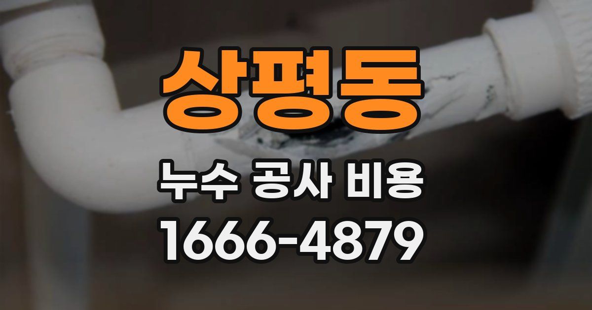 상평동 누수 공사 비용