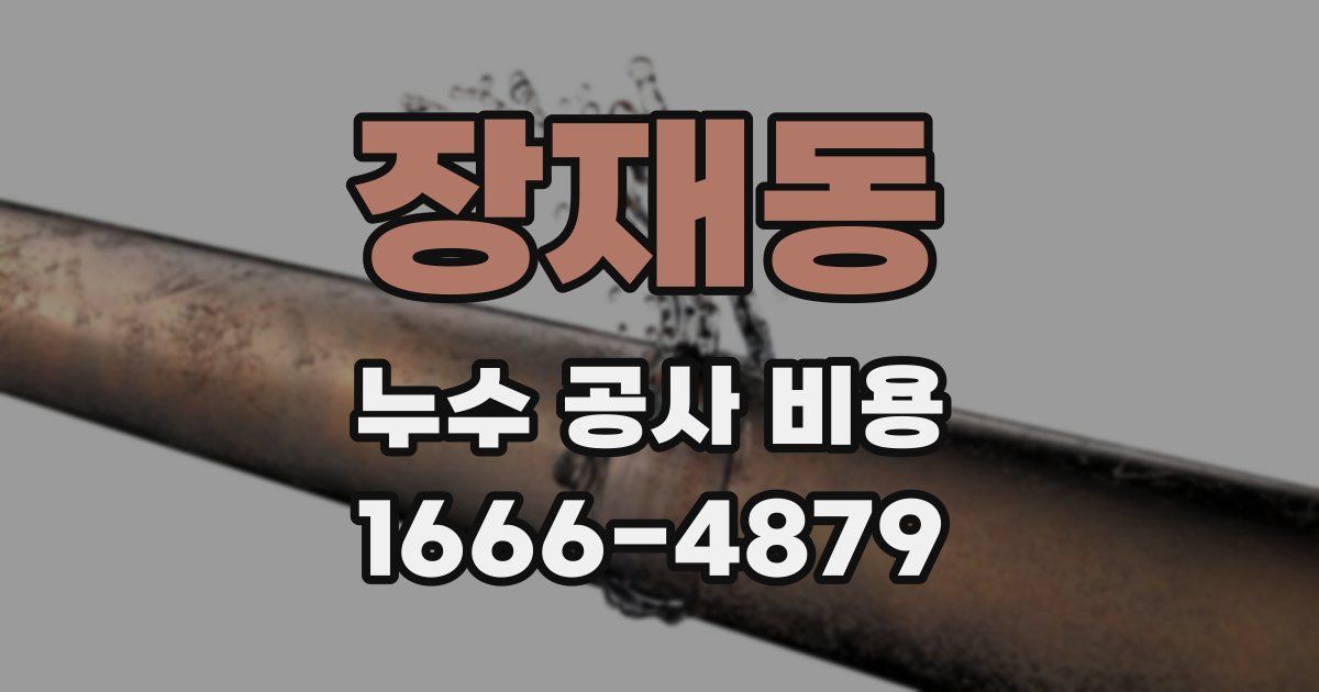 장재동 누수 공사 비용