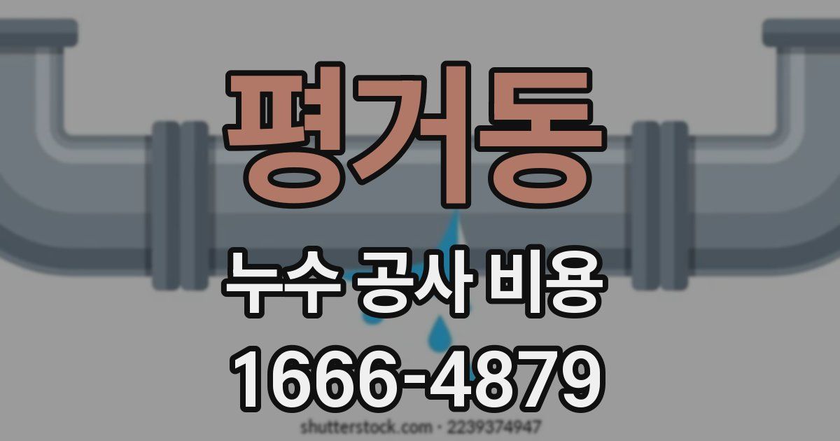 평거동 누수 공사 비용