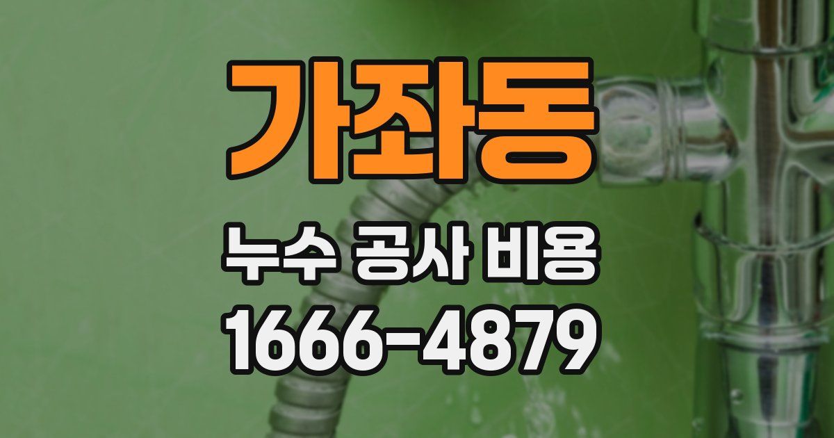 가좌동 누수 공사 비용