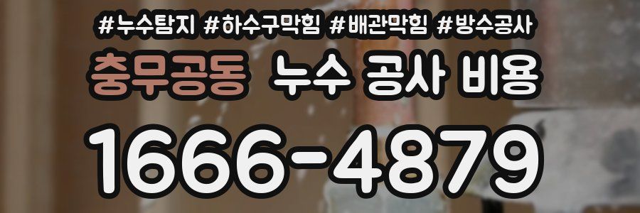 충무공동 누수 공사 비용