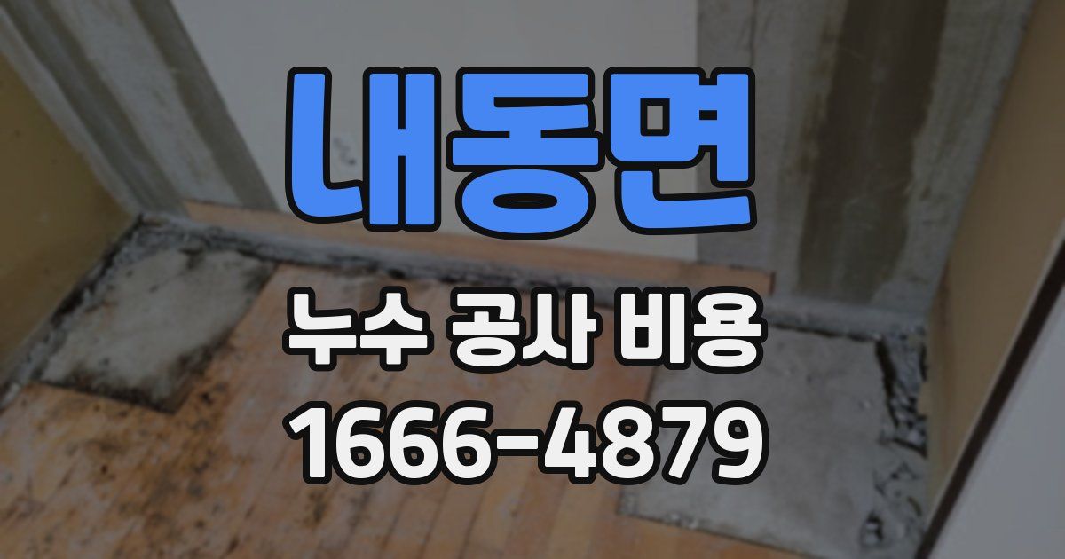 내동면 누수 공사 비용