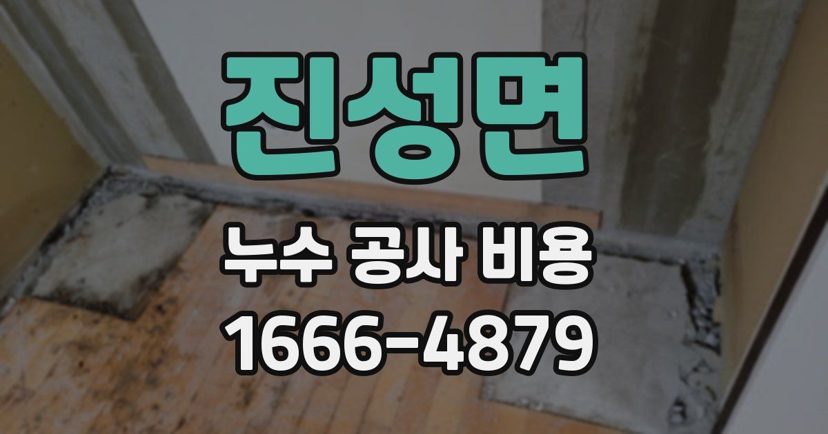 진성면 누수 공사 비용