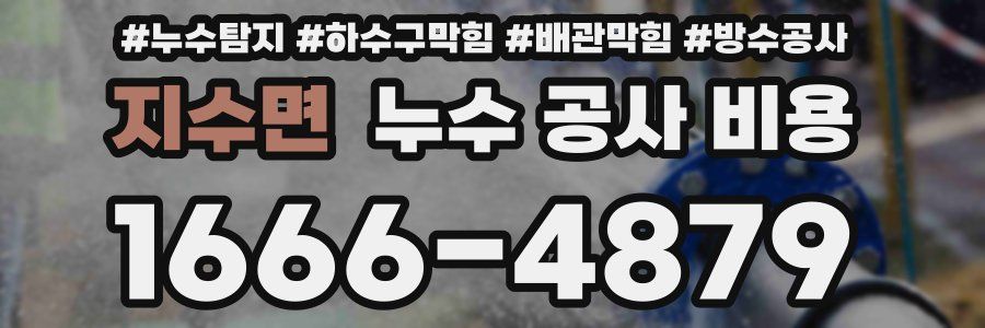 지수면 누수 공사 비용