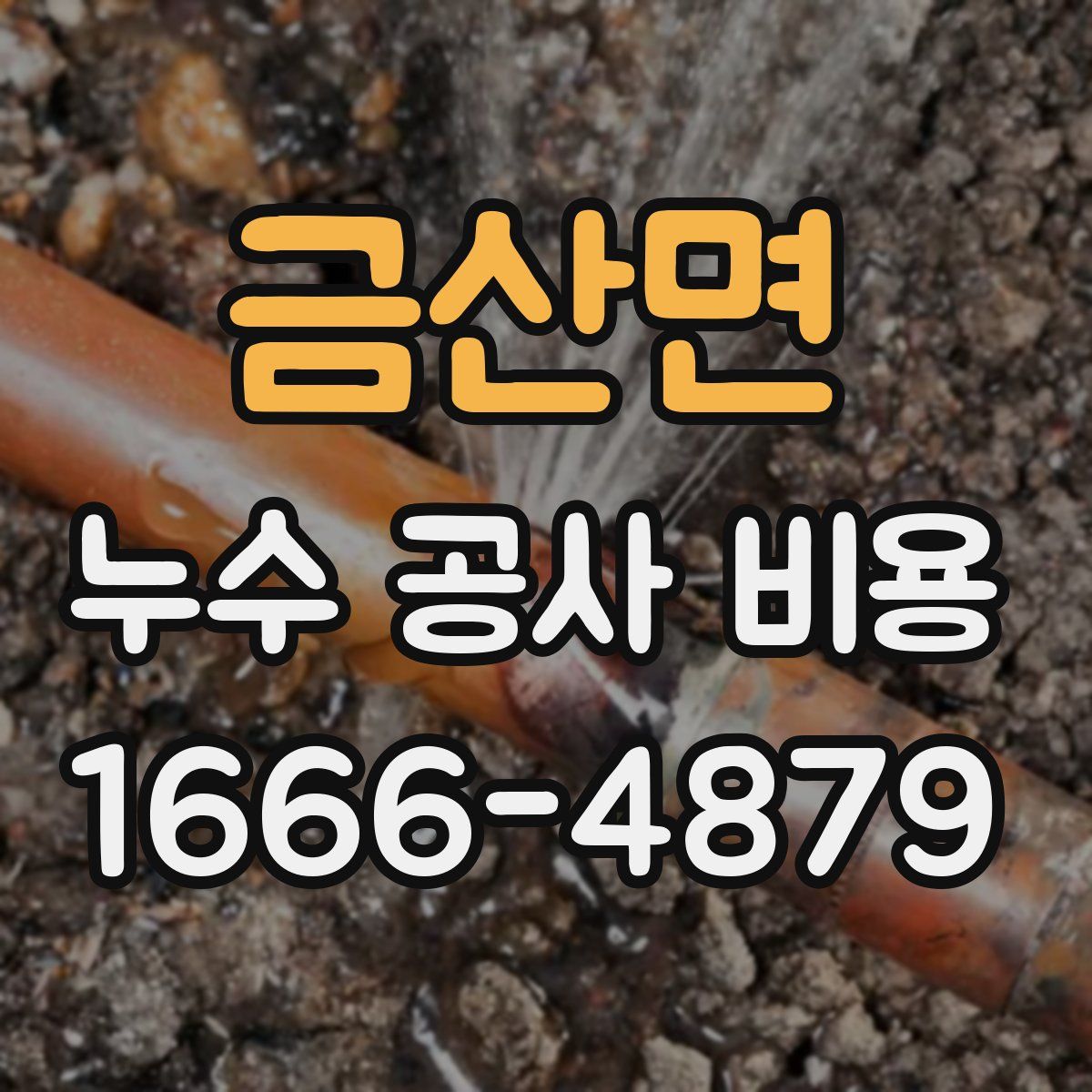 금산면 누수 공사 비용