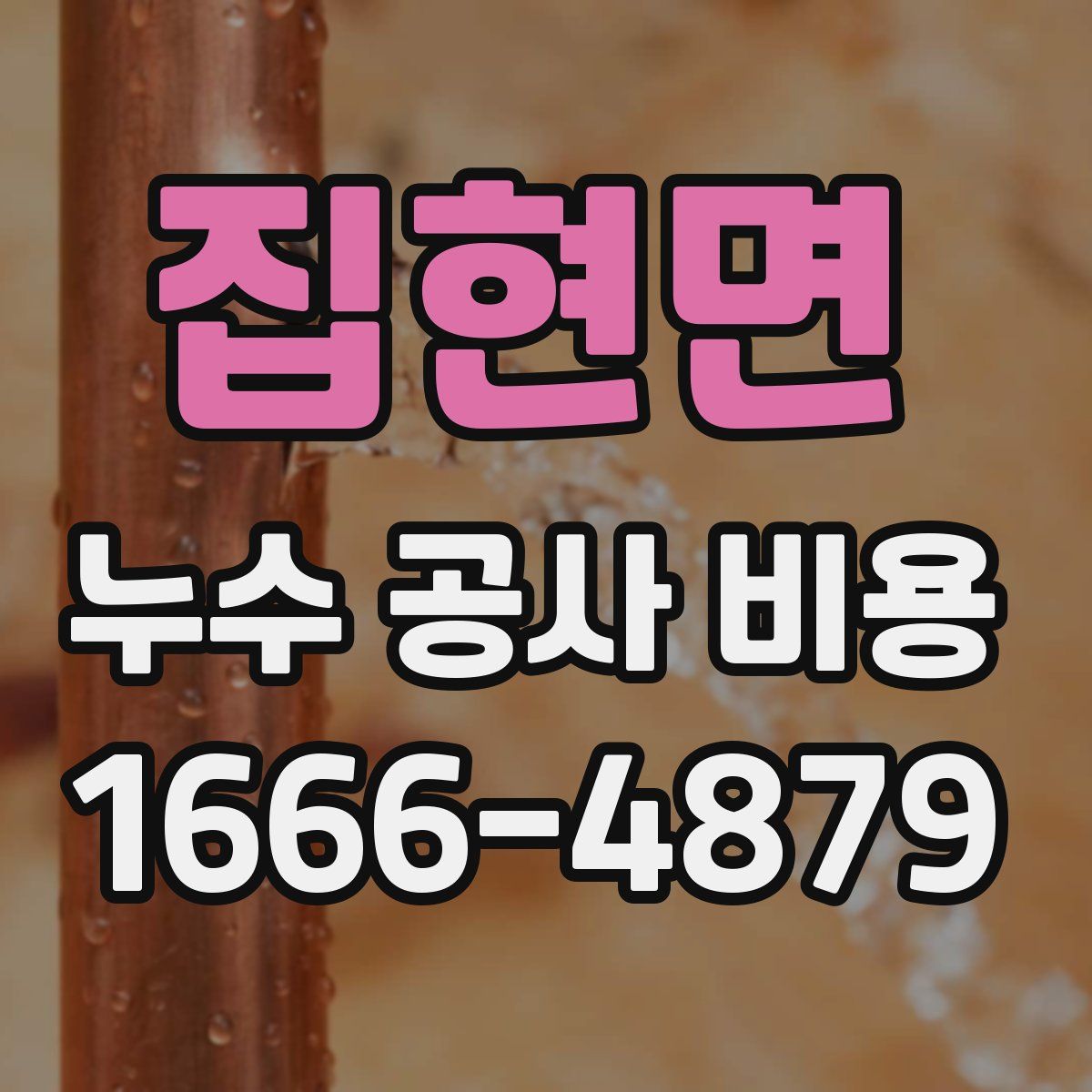 집현면 누수 공사 비용