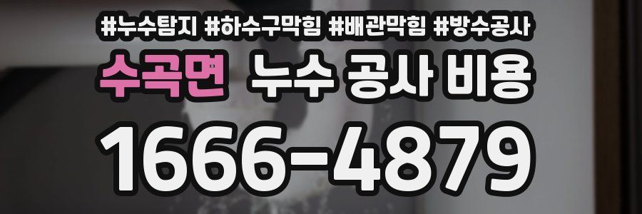 수곡면 누수 공사 비용