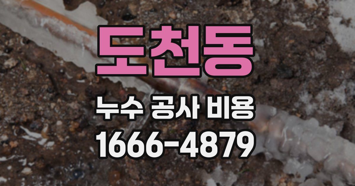 도천동 누수 공사 비용