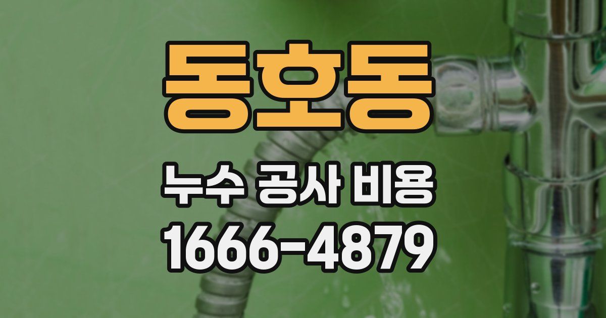 동호동 누수 공사 비용