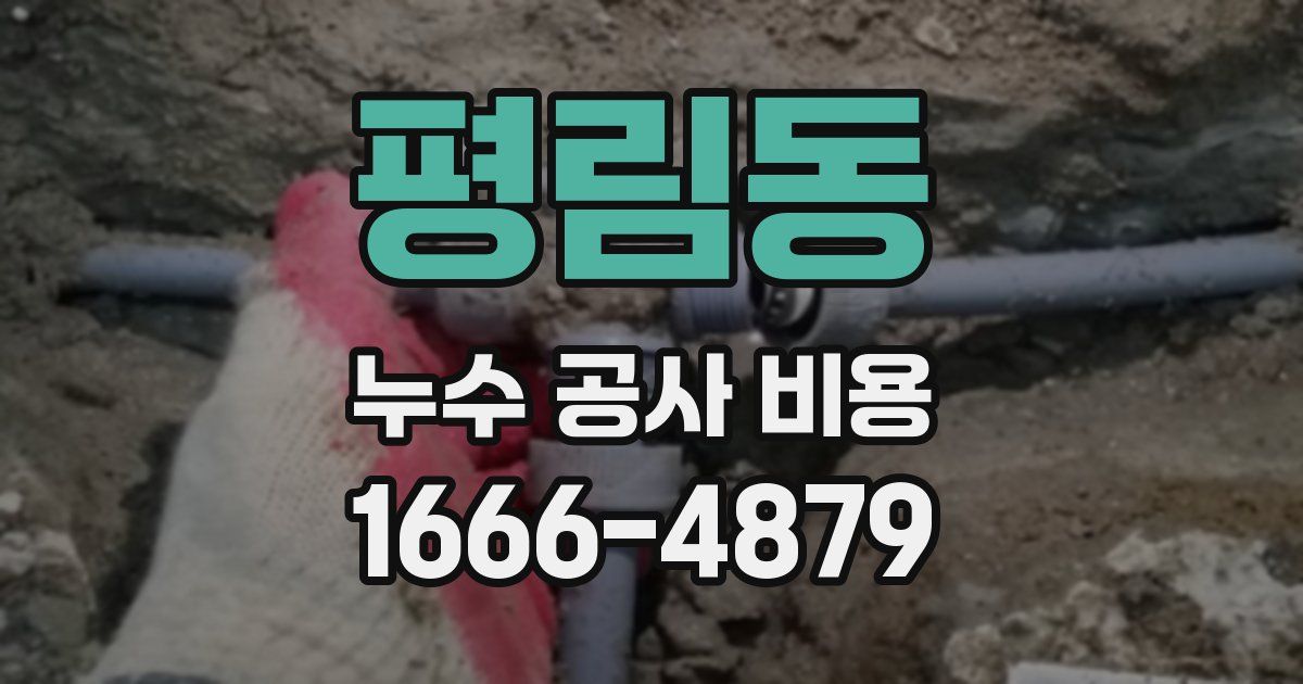 평림동 누수 공사 비용