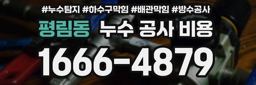 평림동 누수 공사 비용