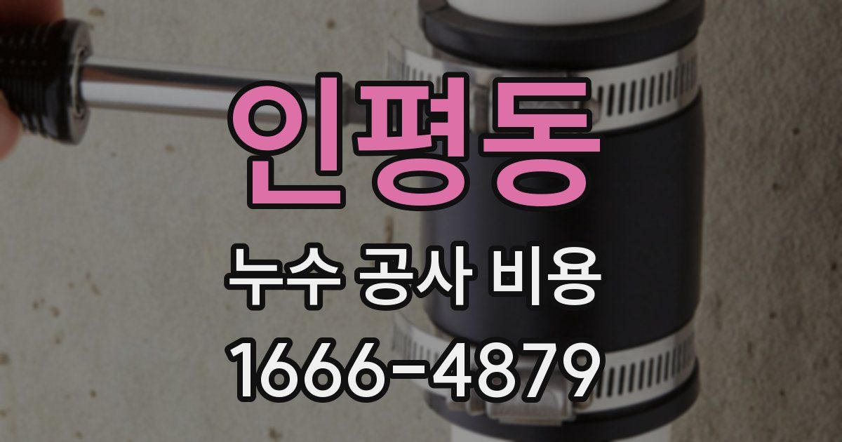 인평동 누수 공사 비용