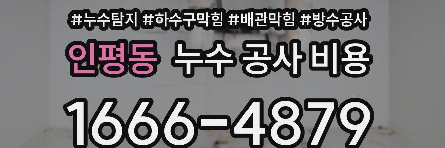 인평동 누수 공사 비용